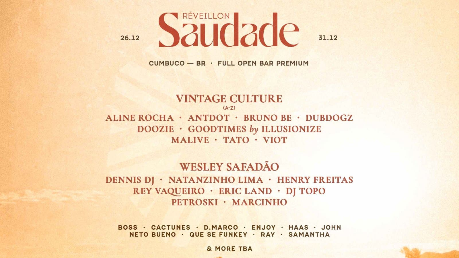 Réveillon Saudade 2026 — Cumbuco — Cumbuco, Lagoa do Cauípe